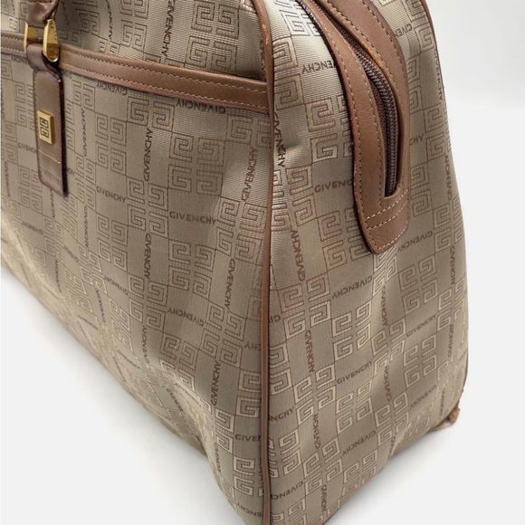 Givenchy Monogrammed Canvas Leather Trim Travel Bag - Picture 9 of 12